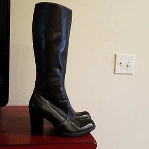 Leather upper boots